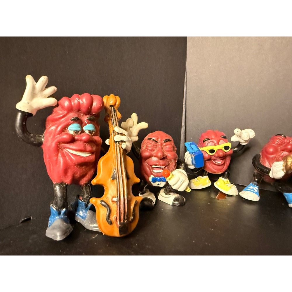 Vintage California Raisins PVC Figures Lot of 10 1980s Music Sports Collectibles